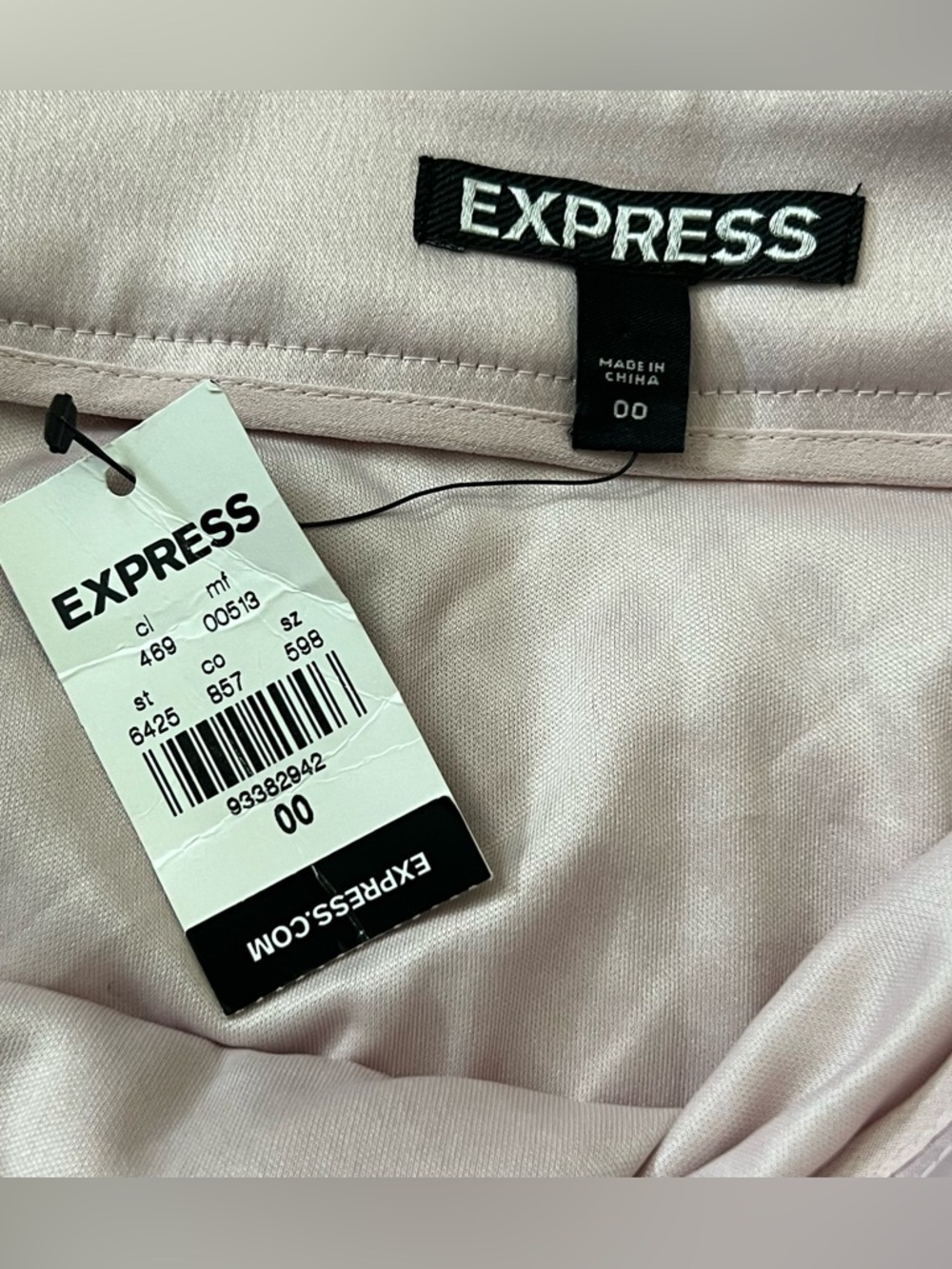 Express Fringe Trim Mini Skirt in Blush Pink- 28” Waist - Picture 2 of 7